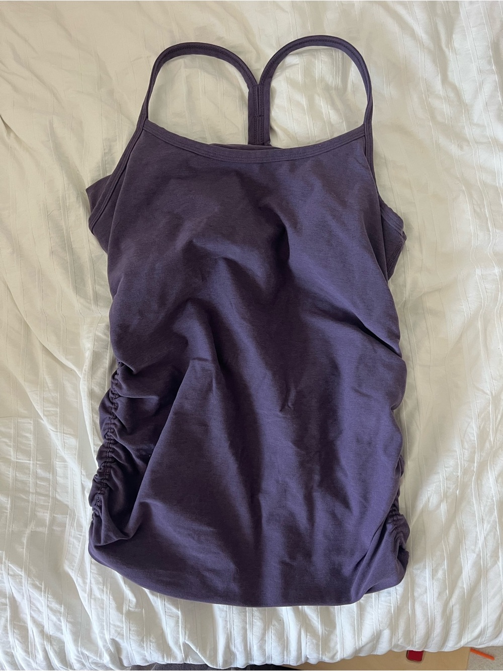 Spacedye Keep Your Cool Maternity Slim Racerback Tank - Purple Haze Heather / M